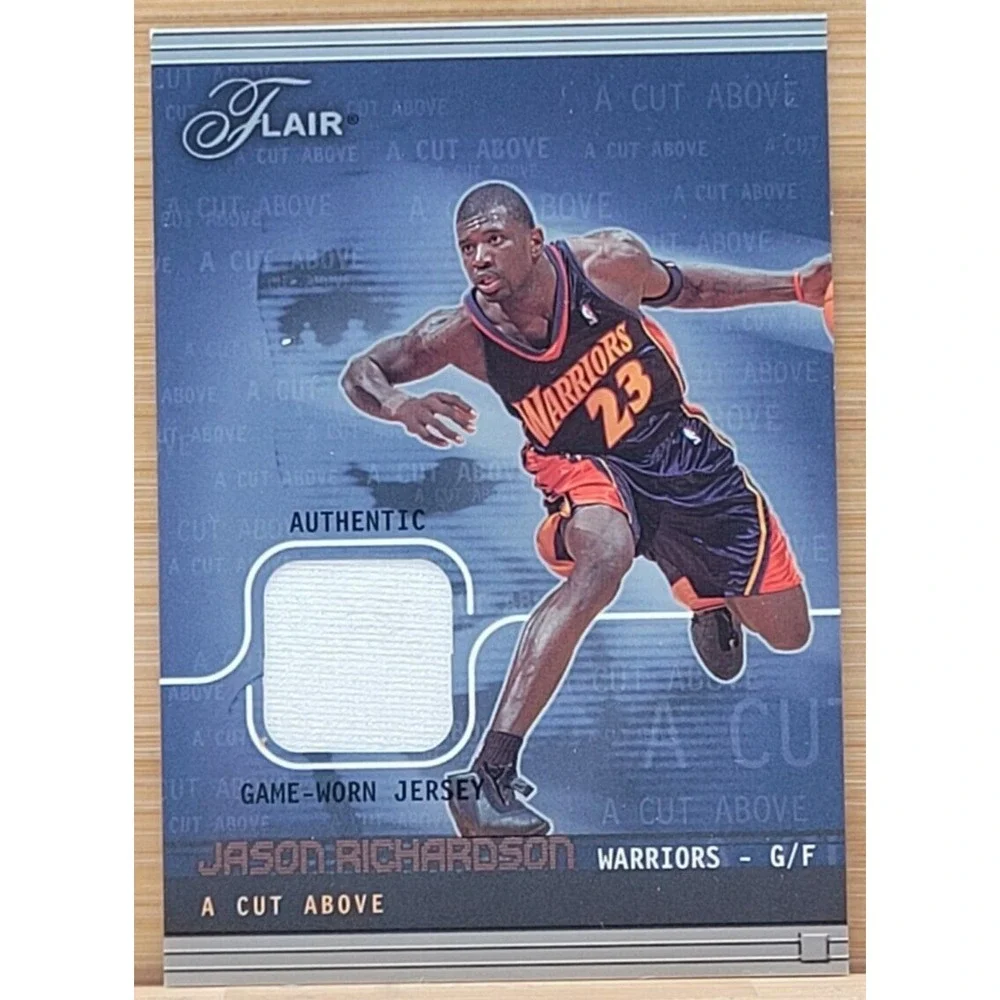 2003-04 FLAIR JASON RICHARDSON‎ GAME USED JERSEY #D/500 GOLDEN STATE WARRIORS